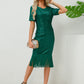 Tassel Sequin Short Sleeve Dress