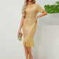 Tassel Sequin Short Sleeve Dress