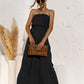 Strapless Tie Waist Tiered Maxi Dress
