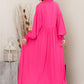 Collared Neck Button-Up Maxi Dress