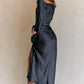 Cowl Neck Long Sleeve Maxi Dress
