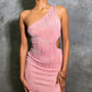One Shoulder Cutout Mini Dress