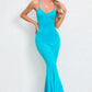 Crisscross Spaghetti Strap Fishtail Dress