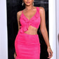 Ruffled Cutout Mini Dress