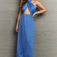 Ninexis Know Your Worth Criss Cross Halter Neck Maxi Dress
