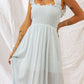 Plaid Ruffle Strap Smocked Maxi Dress
