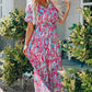 Multicolored V-Neck Maxi Dress
