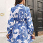 Paisley Print Johnny Collar Smocked Dress