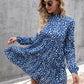 Printed Long Sleeve Tiered Dress