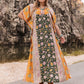 Plus Size Tie Neck Maxi Dress